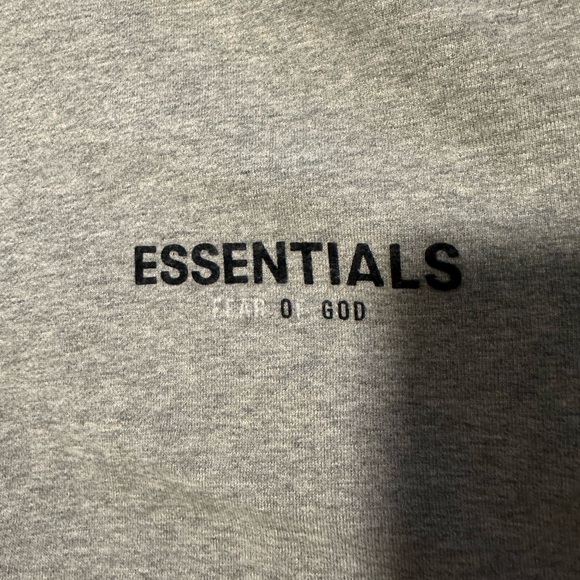 ESSENTIALS Light Gray Pullover Hoodie - Picture 5 of 15